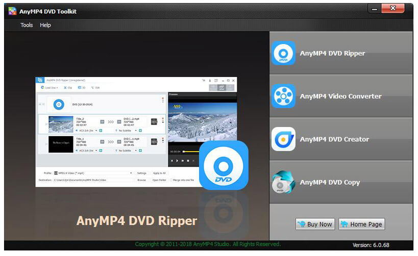 AnyMP4 DVD Toolkit - 一站式 DVD 工具丨反斗限免