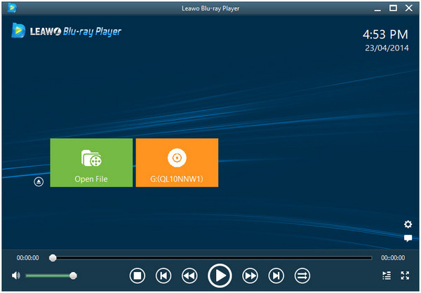 Leawo Blu Ray Player Interface