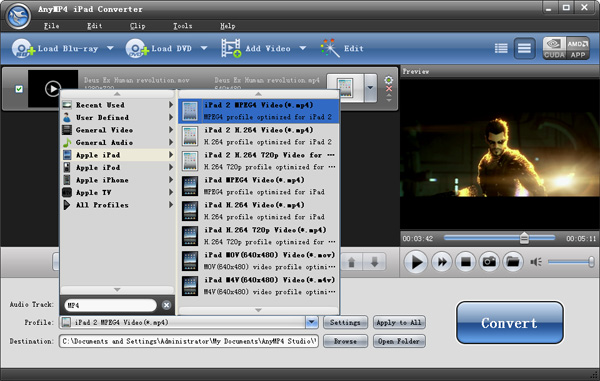 iPad Converter screen