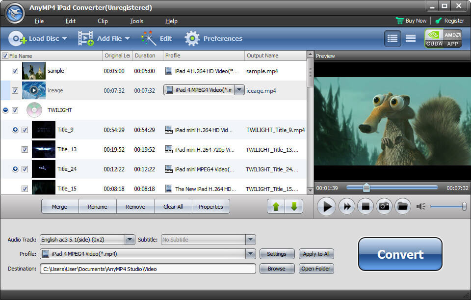 Click to view AnyMP4 iPad Converter 6.1.28 screenshot