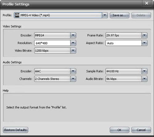 Output Settings