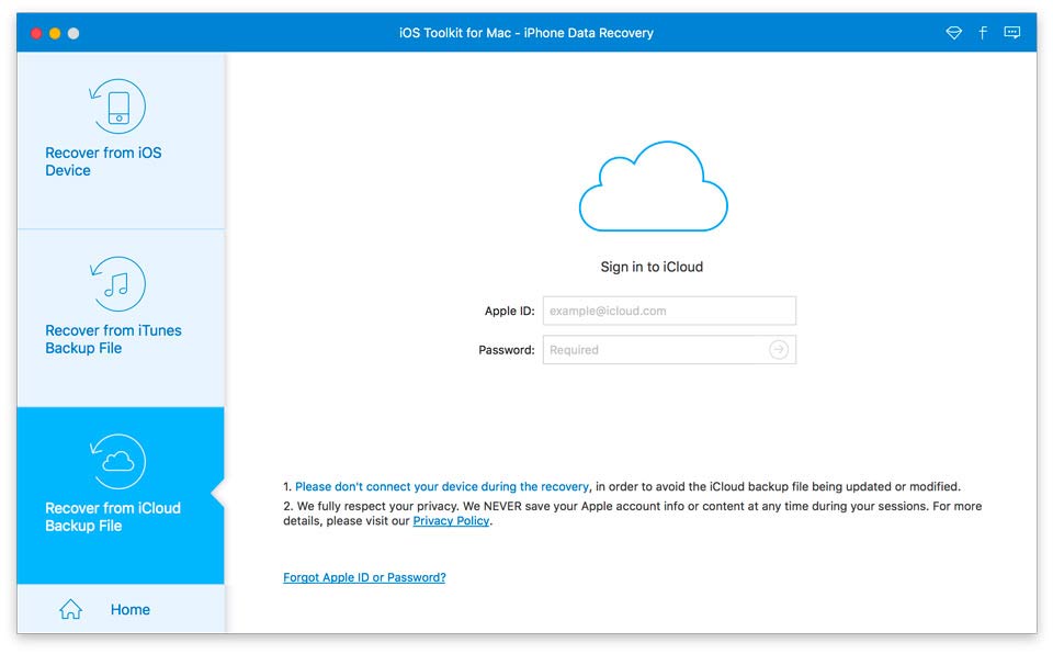Recover from iCloud