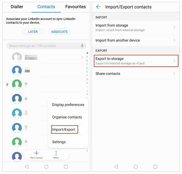 Transfer Contacts from Android to PC