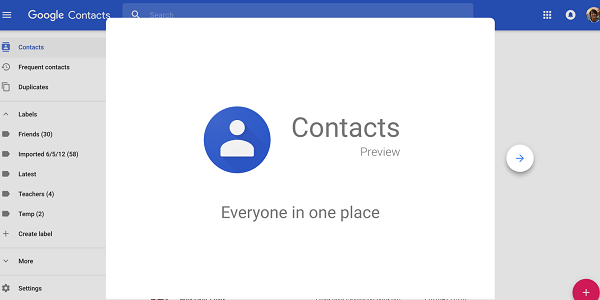 Google contact