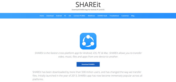 Transfer photos from android to iPhone with Shareit