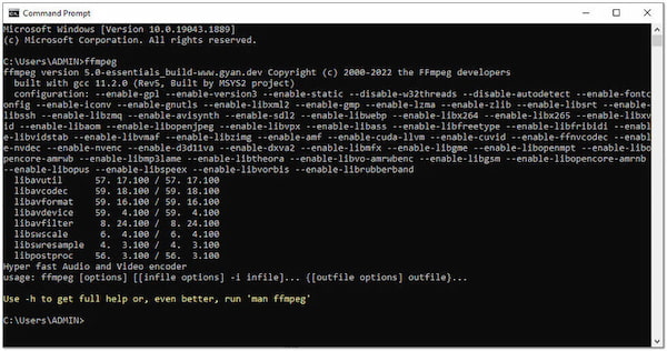 FFMPEG Command Line Utility