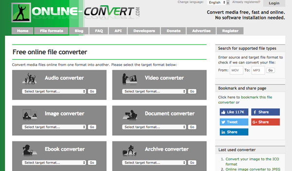 Online convert