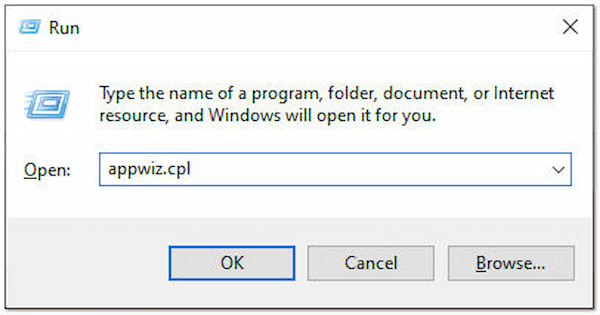 Open Programs and Features Window