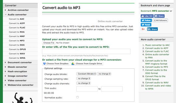Convert AMR to MP3 Online-Convert