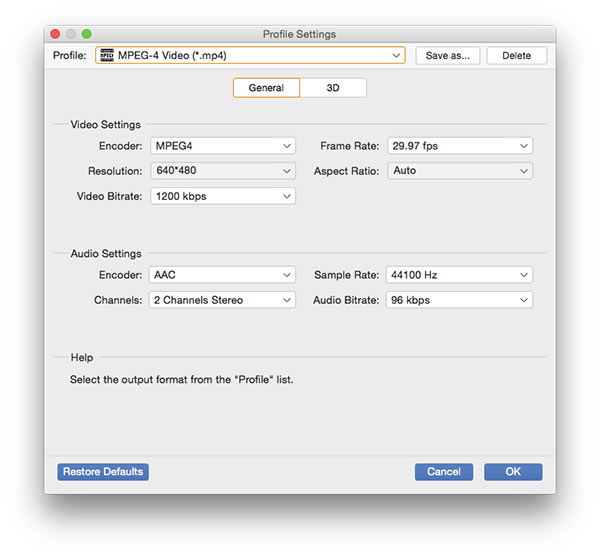 ajustar la configuración de video