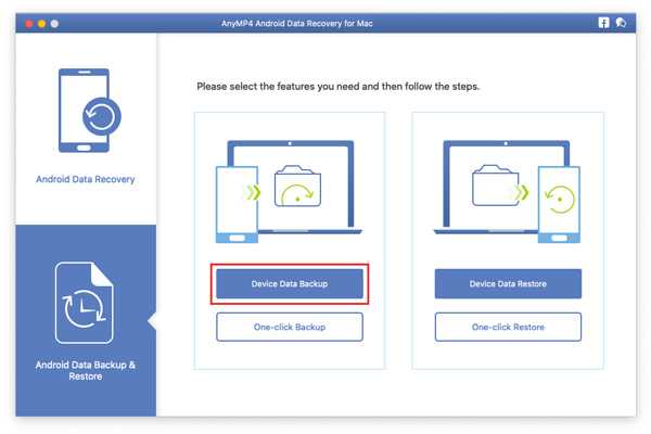 Escolha Backup de Dados Mac