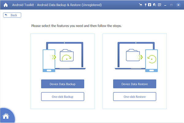 AnyMP4 Android adatmentés és visszaállítás