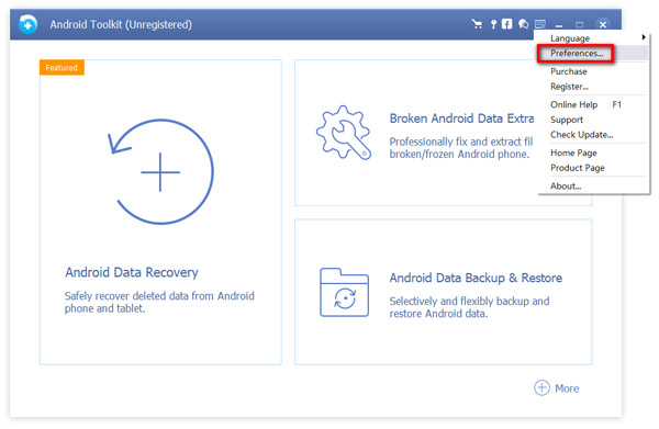 Preferences Option