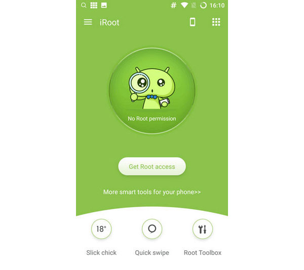 Kořenový telefon Android s aplikací iRoot APK