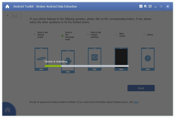 Vastgelopen in downloadmodus