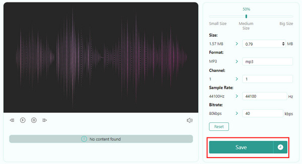 Muuta MP3-bittinopeutta AnyMP4 Online Compress