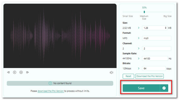 Comprimir audio para WhatsApp AnyMP4 Online Guardar