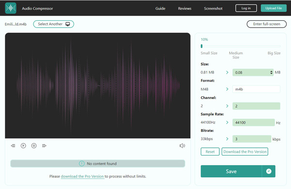 WAV Compression Settings