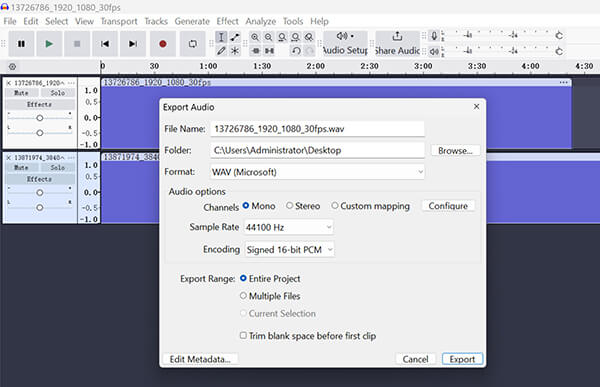 Export Wav In Audacity