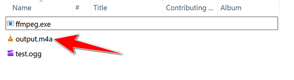 Find Converted M4a Aac File In Ffmpeg