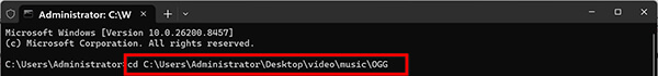 Open Ogg Directory In Command Prompt