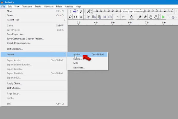 Import FLAC Files In Audacity
