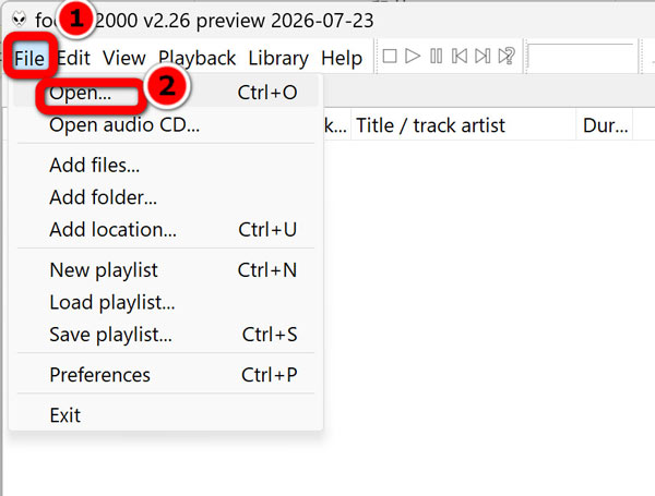 Open Cue In Foobar2000
