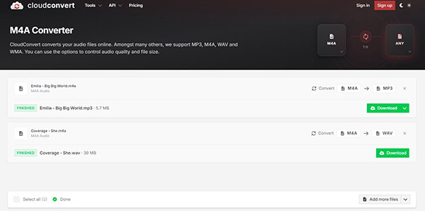 Convert M4A In Cloudconvert