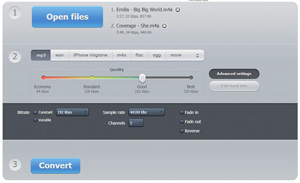 Output Audio Formats In 123apps