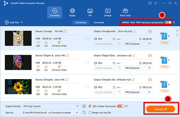 Convert M4B To MP3 In Anymp4