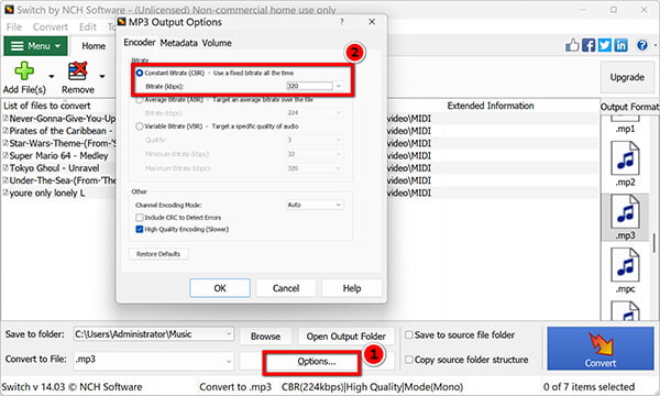 Nch Switch Output Mp3 Encoder