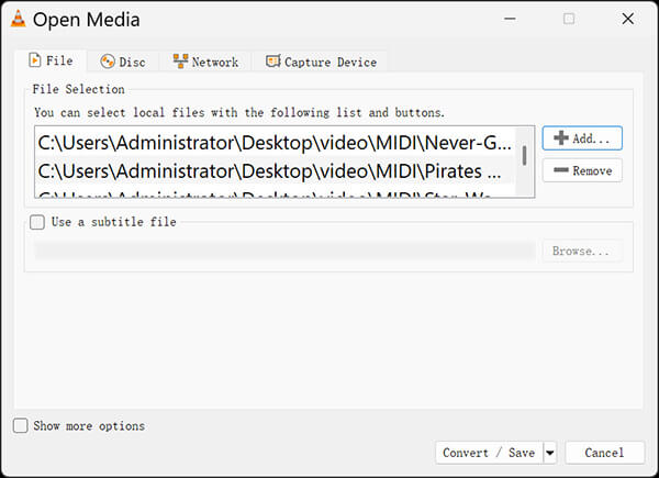Vlc Add Midi Files
