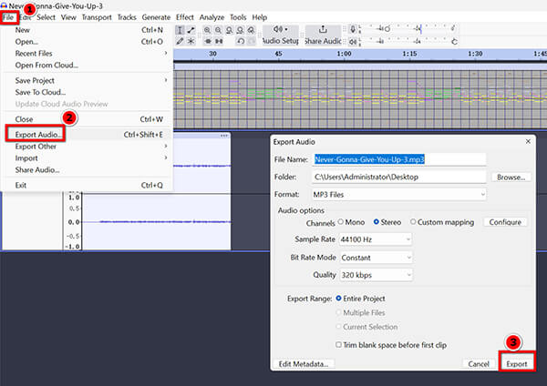 Audacity Export Midi Recording