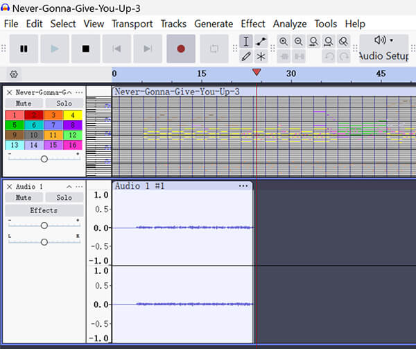 Audacity Start Recording Midi File