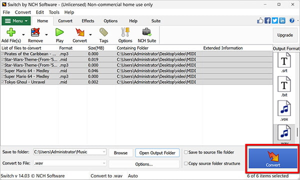 Nch Switch Convert Midi To Wav