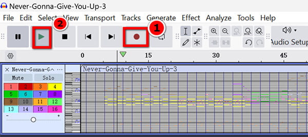 Play Record Audacity Midi Audio
