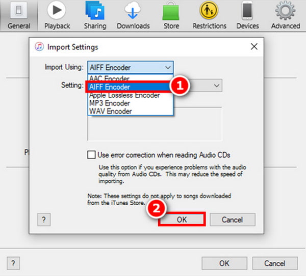 Choose Aiff Encoder Confirm Mac