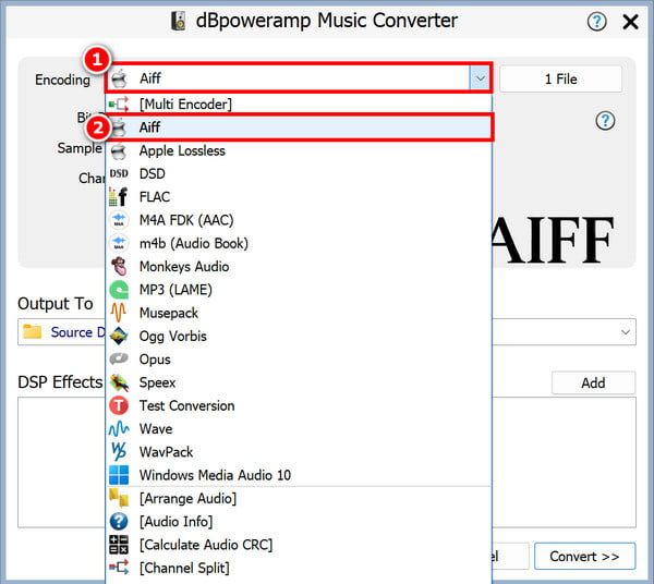 Upload Mp3 Files Select Aiff Dbpoweramp