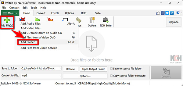 Add Mp3 Folder