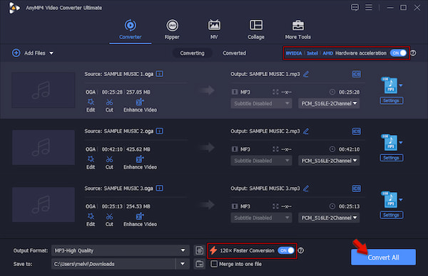 Convert To Mp3 In Anymp4 Video Converter Ultimate