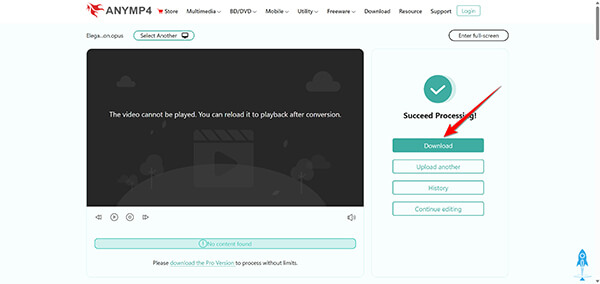 Download Converted Wav In Anymp4 Online Audio Converter