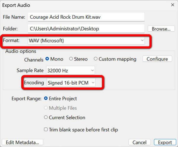 Export Wav In Audacity