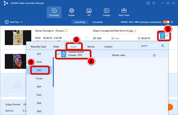 Output Wav For Each Opus File In Anymp4