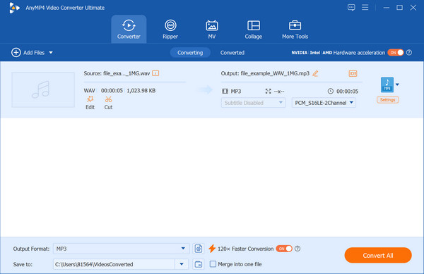 Anymp4 Desktop Wav Converter