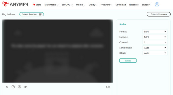 Anymp4 Free Online Wav Converter