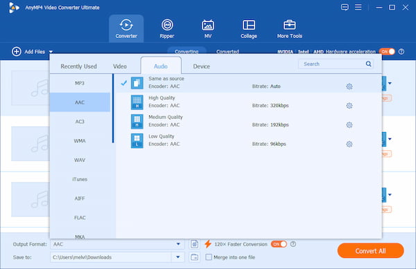 Anymp4 Video Converter Ultimate Wav To Aac Converter