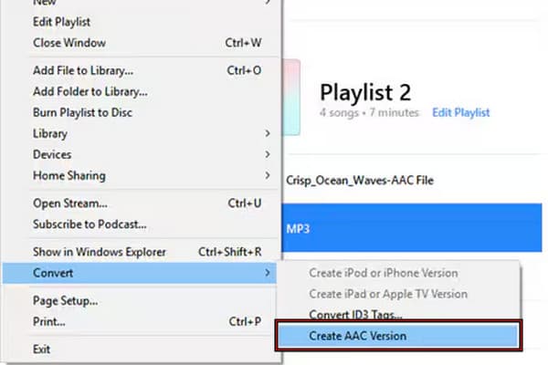 Cretae Aac Version In Itunes