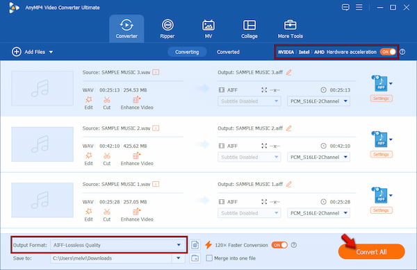 Convert To Aiff In Anymp4 Video Converter Ultimate