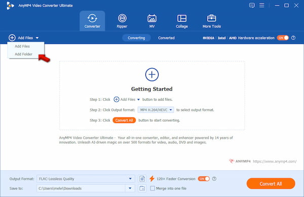 Add Wav Source In Anymp4 Video Converter Ultimate
