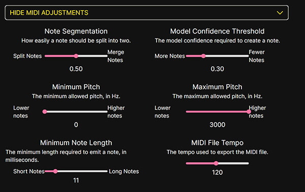 Adjust MIDI Notes in Basic Pitch